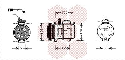VAN WEZEL Kompressori, ilmastointilaite 0600K228